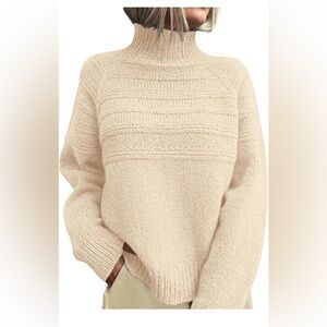 🆕 Chunky Knit Pullover Long Sleeve Jumper Tops Trendy Winter Sweater